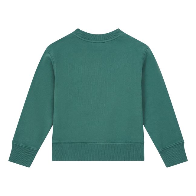 Organic Cotton Sweatshirt | Chrome green