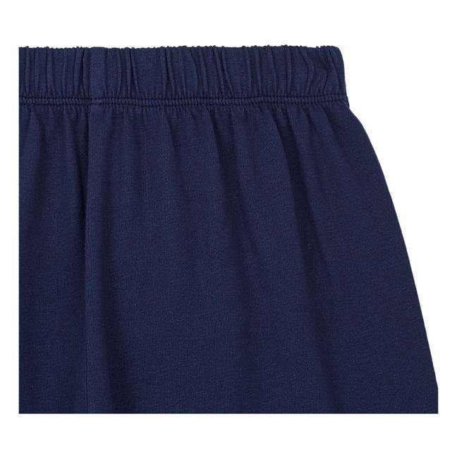 Organic Cotton Pyjama Shorts Azul Marino