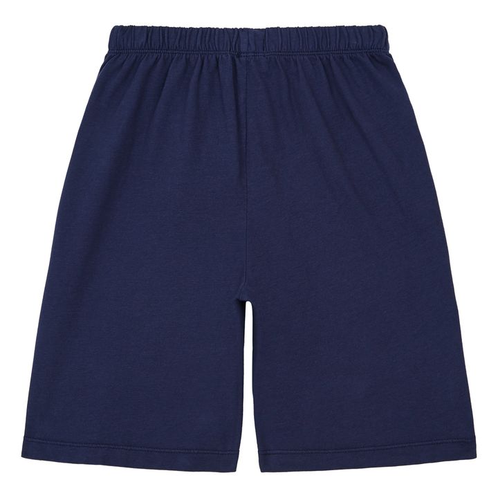 Organic Cotton Pyjama Shorts | Navy blue- Product image n°2