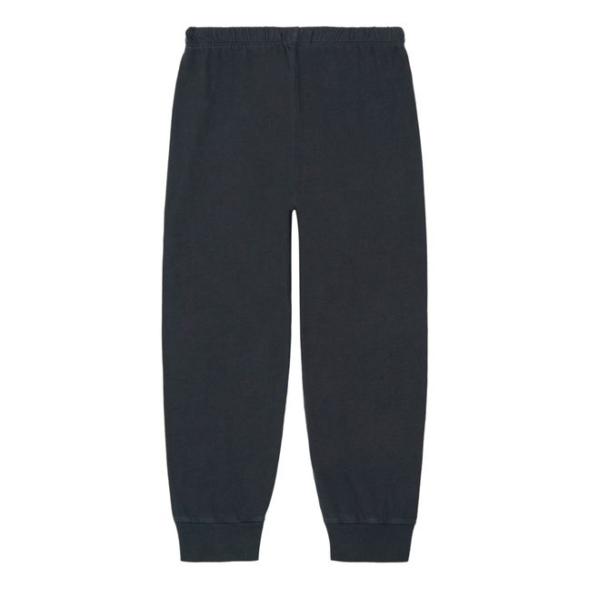 Slim Organic Cotton Pyjama Trousers Black