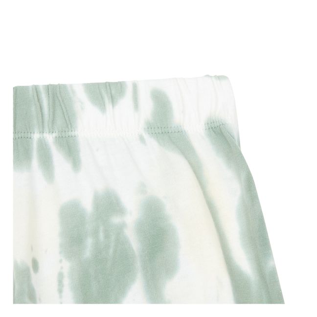 Slim Organic Cotton Pyjama Trousers Green Marble