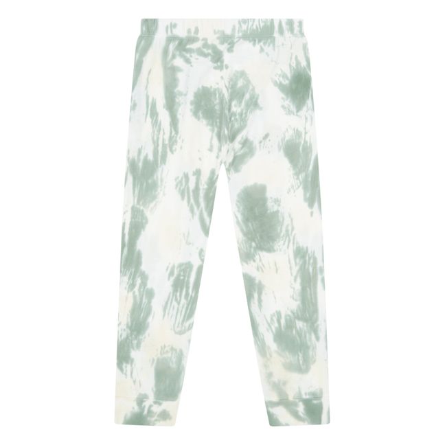 Pantalon Slim Coton Bio | Marbré vert