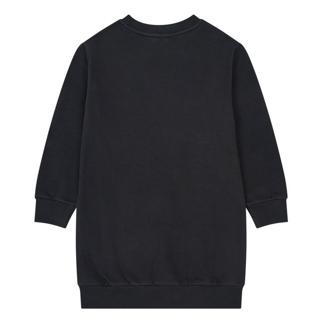 Organic Cotton Sweatshirt Dress Black