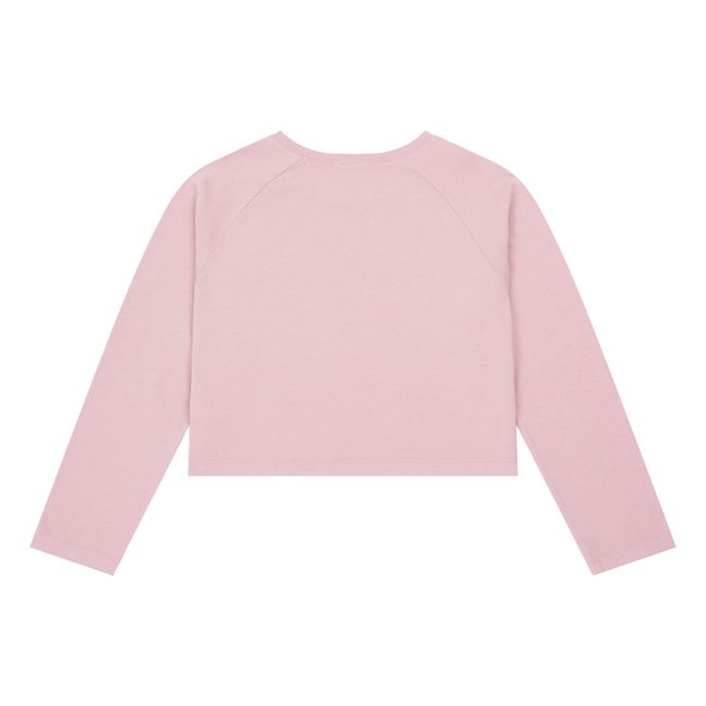 Organic Cotton Long-sleeved T-shirt | Dusty Pink