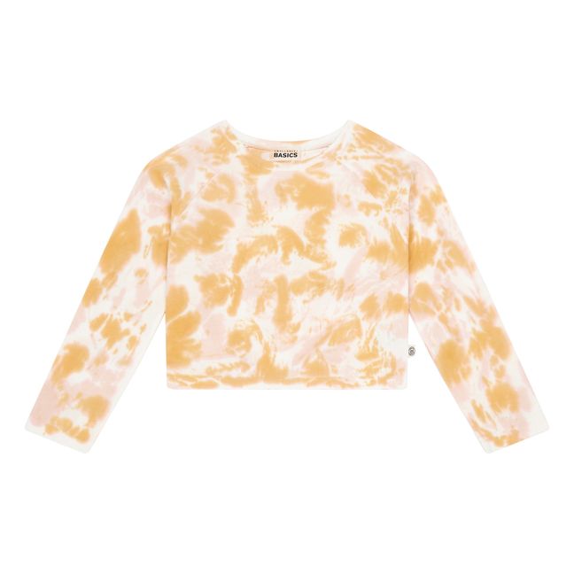 Organic Cotton Long-sleeved T-shirt | Tie&dye Rosa viejo