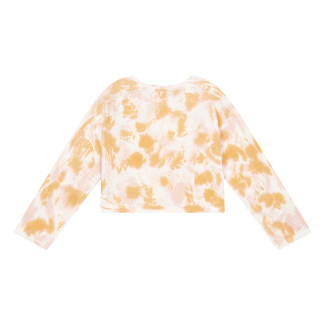 T-Shirt Manches Longues Coton Bio | Tie&dye Vieux rose