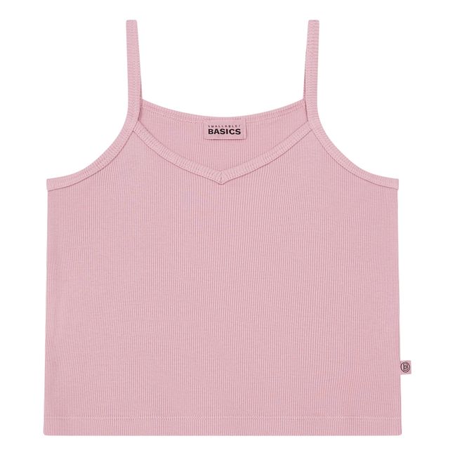 Débardeur Côtelé Coton Bio | Vieux Rose