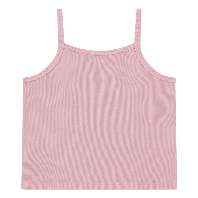 Ribbed Organic Cotton Tank Top | Dusty Pink