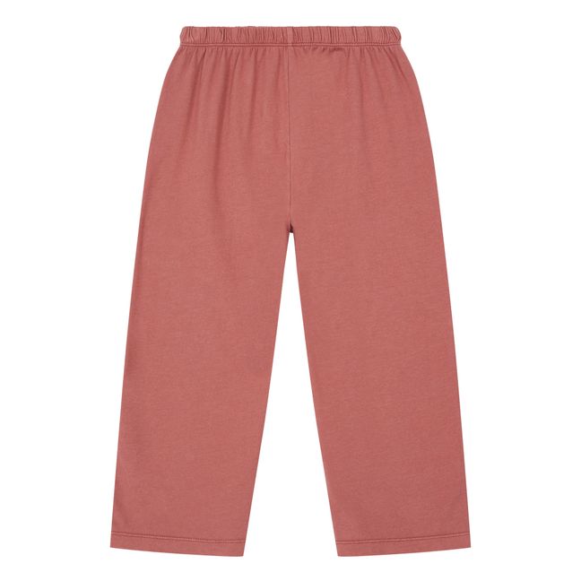 Loose Organic Cotton Pyjama Trousers | Rojo ladrillo
