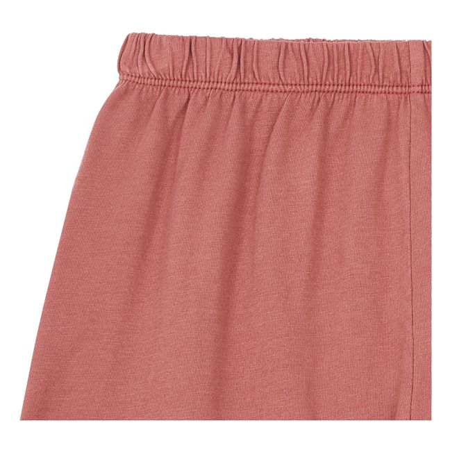 Loose Organic Cotton Pyjama Trousers | Brick red