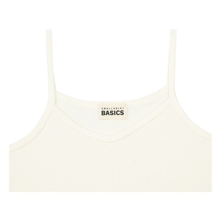 Ribbed Organic Cotton Tank Top | Off white- Product image n°1