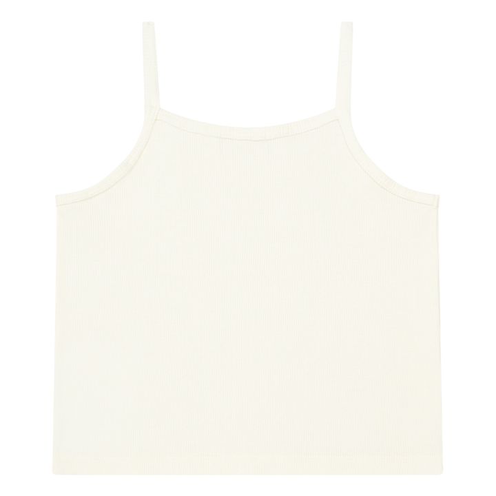 Ribbed Organic Cotton Tank Top | Off white- Product image n°2