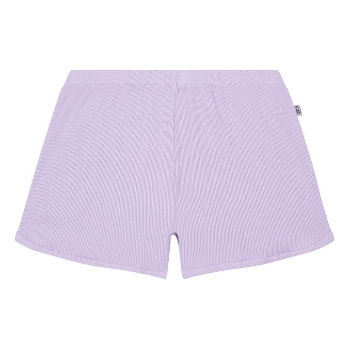 Ribbed Organic Cotton Shorts Lilac- Product image n°0