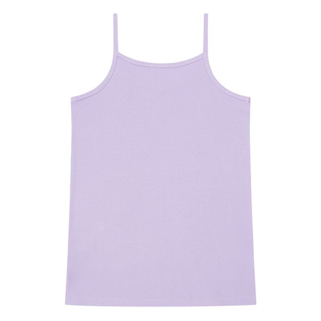 Robe Côtelée Coton Bio | Lilas