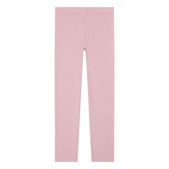 Organic Cotton Ribbed Leggings | Rosa antico