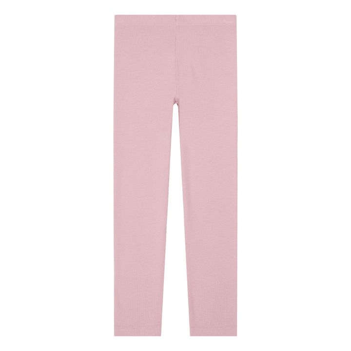Organic Cotton Ribbed Leggings | Dusty Pink- Product image n°0
