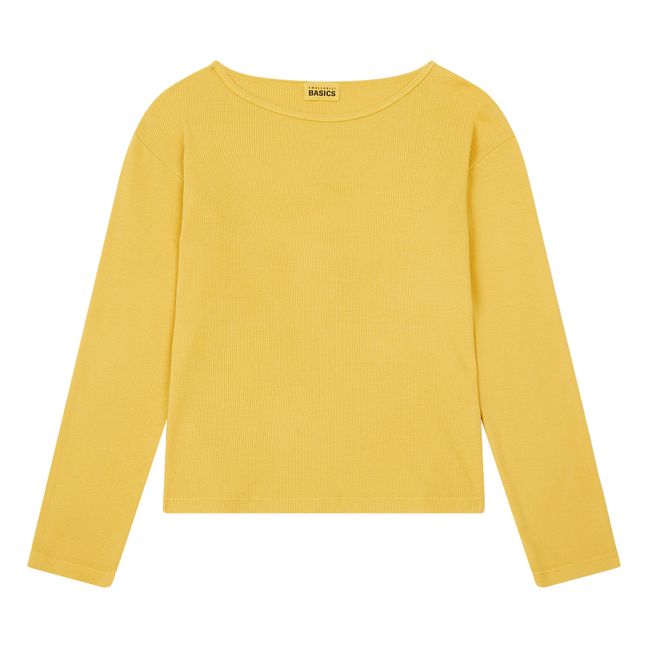 Ribbed Organic Cotton T-shirt | Miel