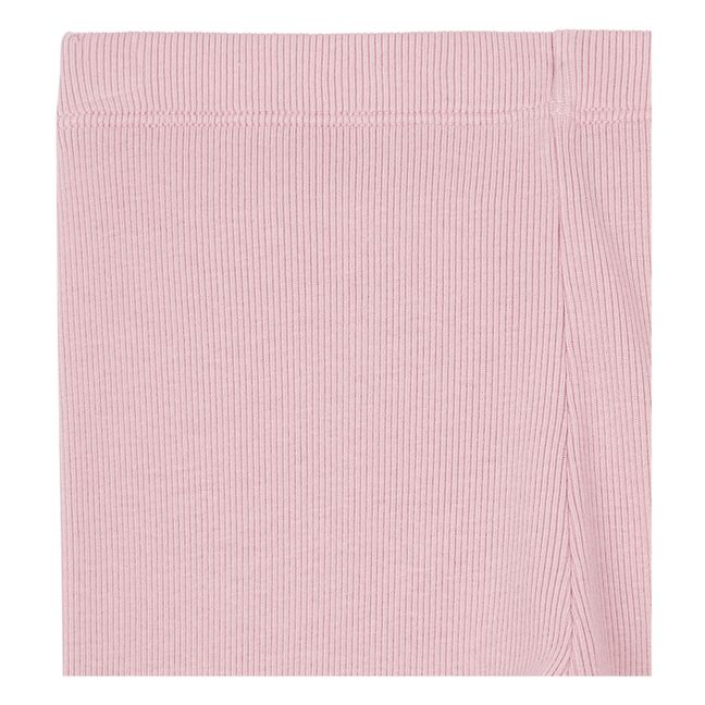 Organic Cotton Ribbed Leggings | Rosa antico