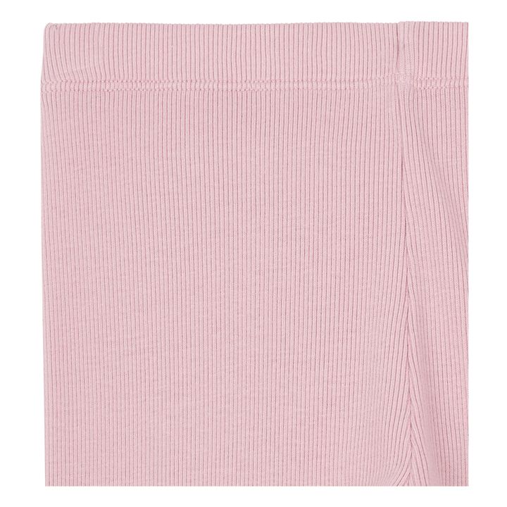 Organic Cotton Ribbed Leggings Dusty Pink- Product image n°1