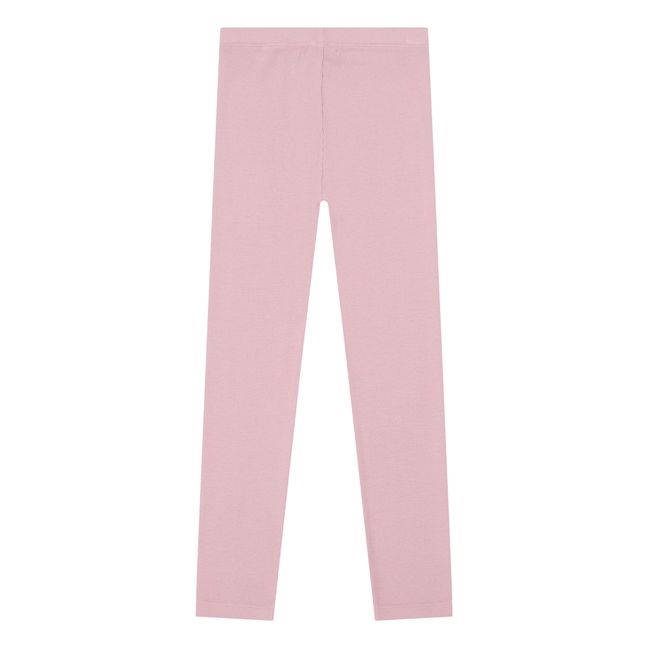 Organic Cotton Ribbed Leggings Dusty Pink
