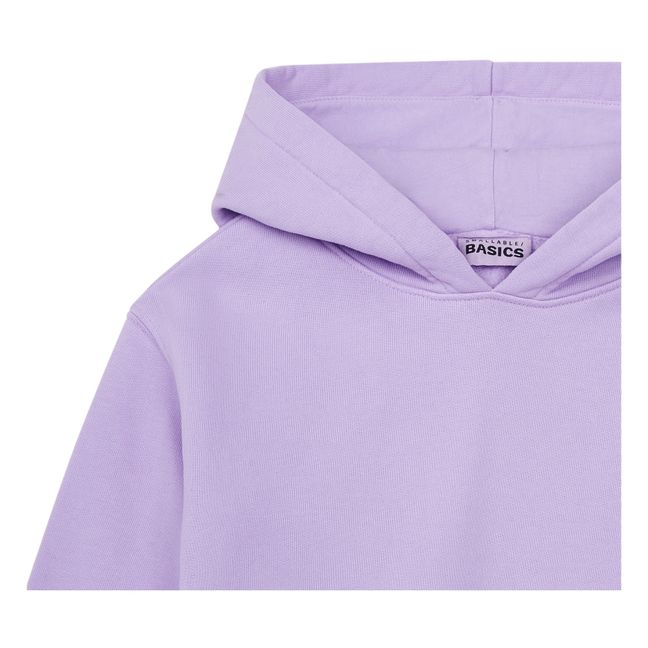 Sweat Capuche Coton Bio | Lilas