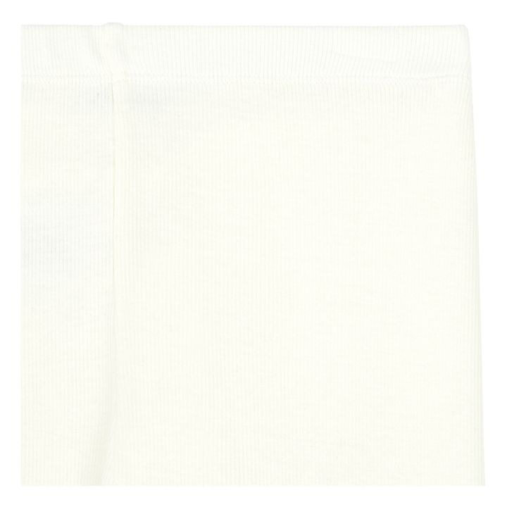 Organic Cotton Ribbed Leggings | Off white- Product image n°4