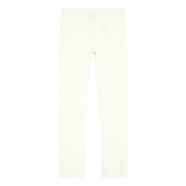 Legging Côtelé Coton Bio | Blanc cassé