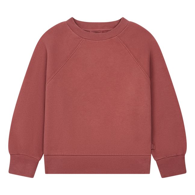 Raglan Organic Cotton Sweatshirt Brick red