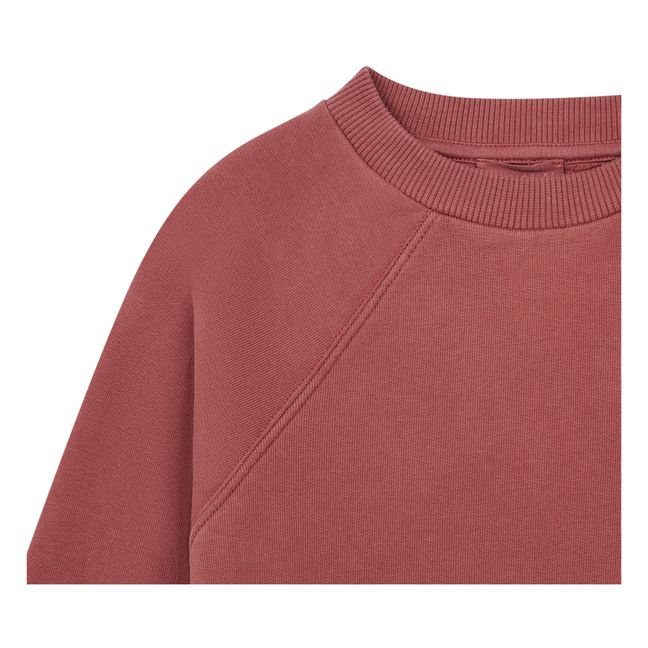 Raglan Organic Cotton Sweatshirt | Brick red
