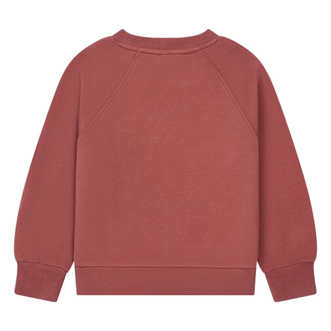 Raglan Organic Cotton Sweatshirt | Brick red