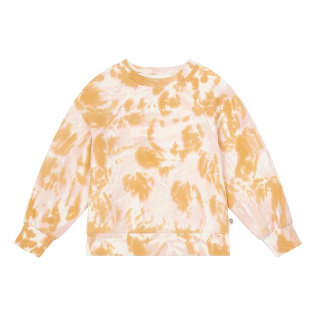Raglan Organic Cotton Sweatshirt | Tie&dye Dusty pink