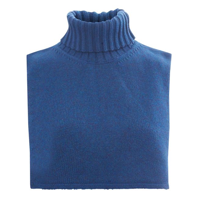 Cuello Orion de lana | Azul color natural