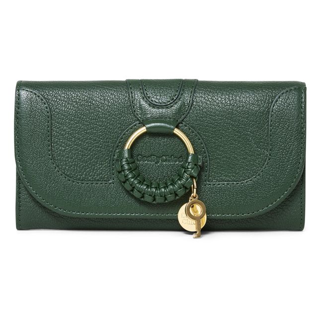 Hana Leather Wallet Verde Oscuro