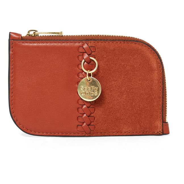 Tilda Dual-Material Wallet Rojo ladrillo
