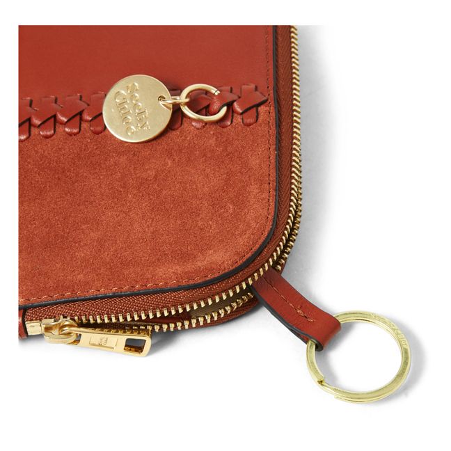 Tilda Dual-Material Wallet Rojo ladrillo