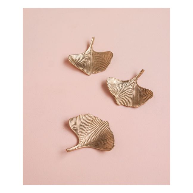 Plato Ginko | Marrón Dorado