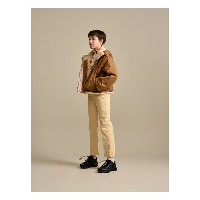Hollow Fleece-Lined Jacket | Camel