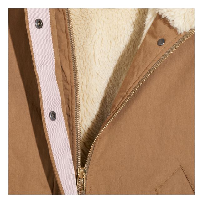 Hollow Fleece-Lined Jacket | Camel