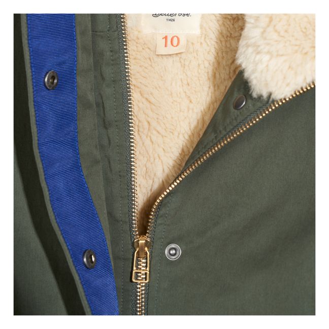 Hollow Fleece-Lined Jacket | Verde Kaki