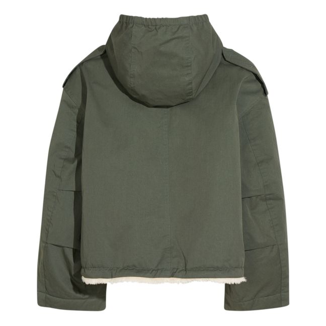 Hollow Fleece-Lined Jacket | Verde Kaki