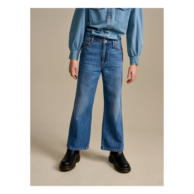 Popies Wide-Legged Jeans Blau