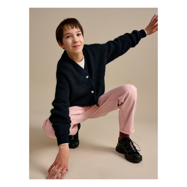 Gelmoh Mohair Cardigan | Navy blue
