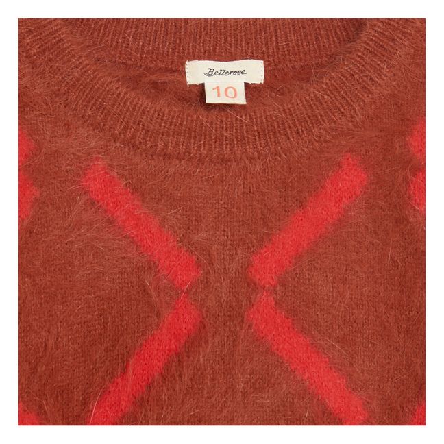 Dwesse Angora Vest Rosso mattone