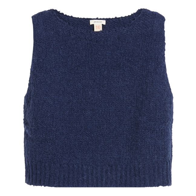 Pull Sans Manches Rofo Alpaga | Bleu marine