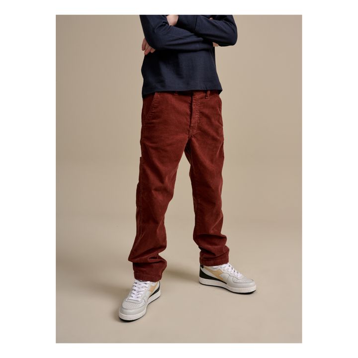 Painters Straight-Leg Trousers | Brick red- Product image n°3