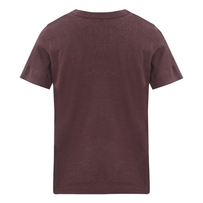 Camiseta Cyril de algodón y lino | Ciruela