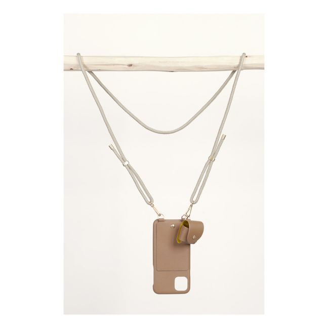 Custodia per Airpod 1 & 2, modello: Joe, in pelle | Camel