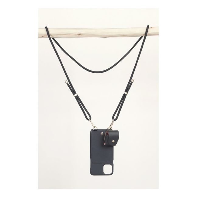 Coque Airpod 1 & 2 Joe en cuir | Noir