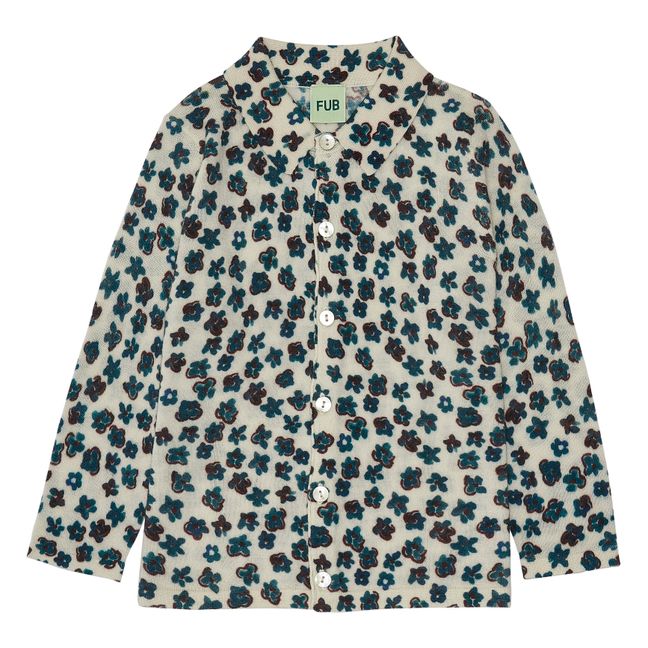Merino Wool Flower Shirt | Ecru