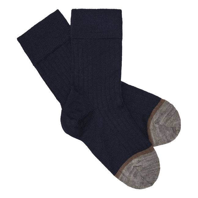 Woollen Socks - Set of 2 Navy blue
